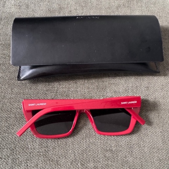 Saint Laurent SL 467 RED Frame Grey lens Sunglasses - Picture 6 of 8